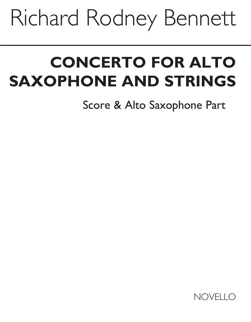 Saxophone Concerto For Alto Sax and Piano