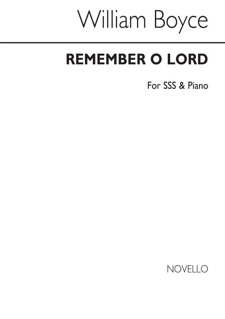 Remember O Lord Sss/Piano