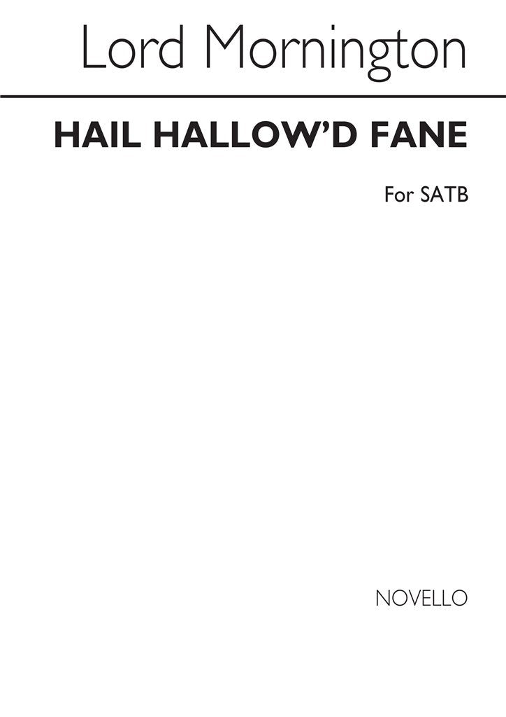 Hail Hallow'd Fane Satb