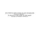 Ave Verum / Novello In Manum Tuas (Eng/Lat)