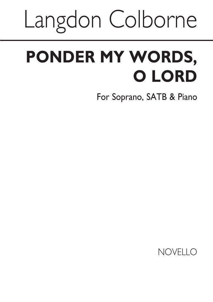 Ponder My Words, O Lord