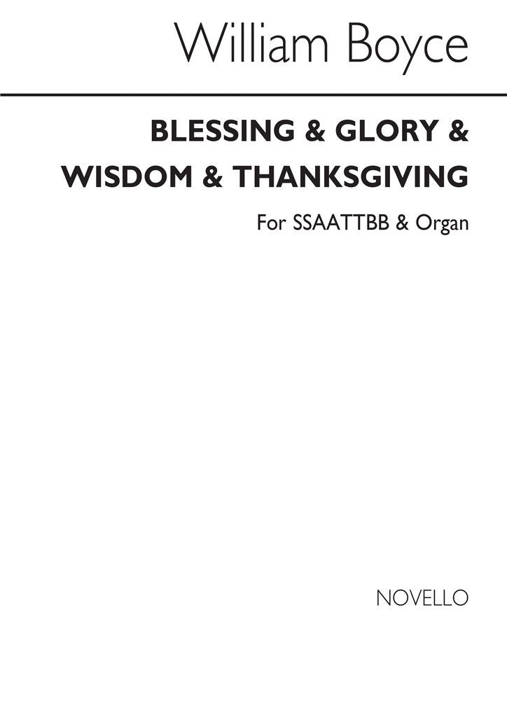 Blessing and Glory and Wisdom and Thanksgiving