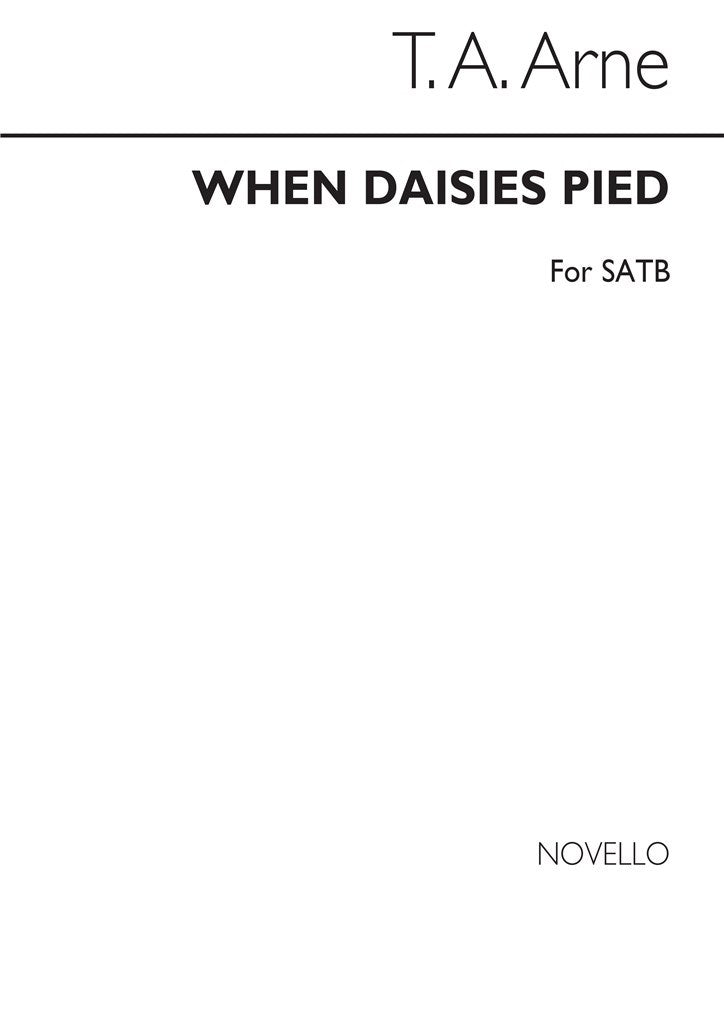 When Daisies Pied (Choral Score)