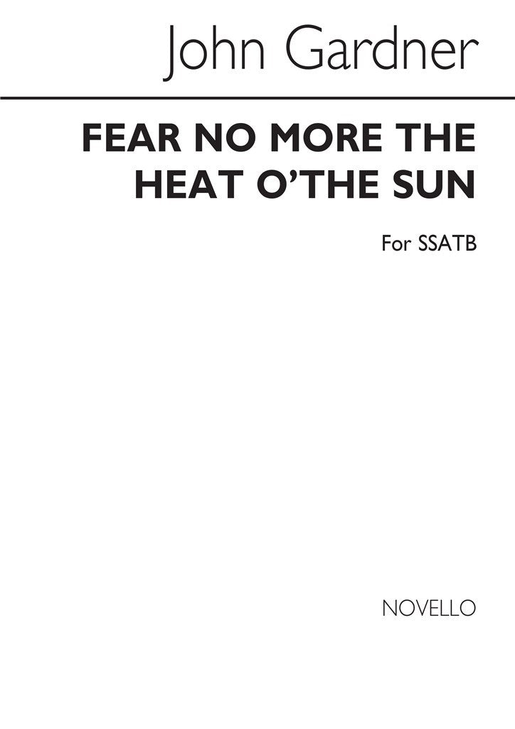 Fear No More The Heat O' The Sun (Cymbeline) Op.71
