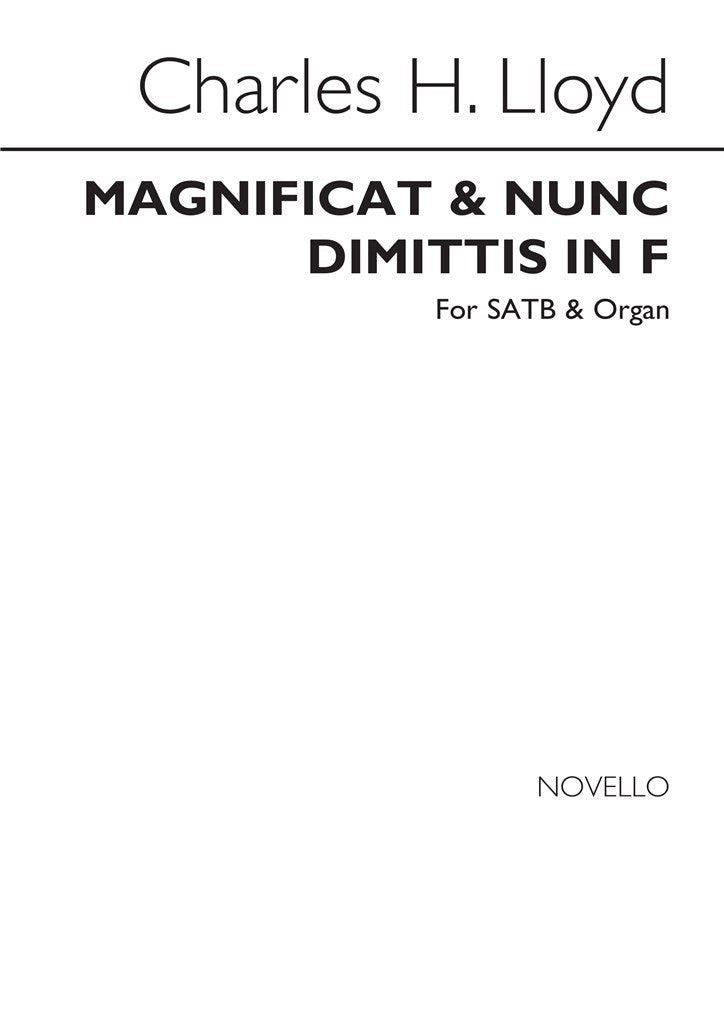 Magnificat and Nunc Dimittis In F (Choral Score)