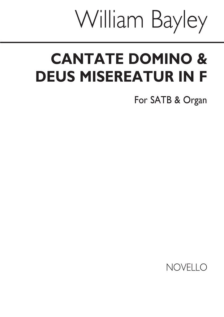 Cantate Domino and Deus Misereatur In F