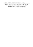 The Communicant`s Choral Card