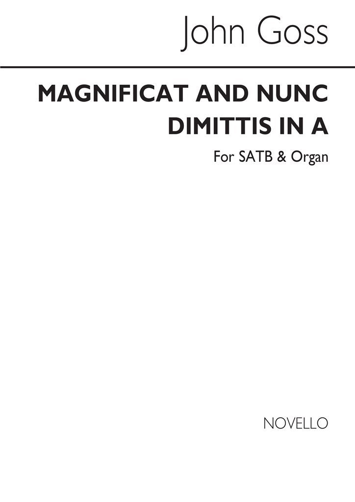 Magnificat and Nunc Dimittis In A (SATB and Organ)
