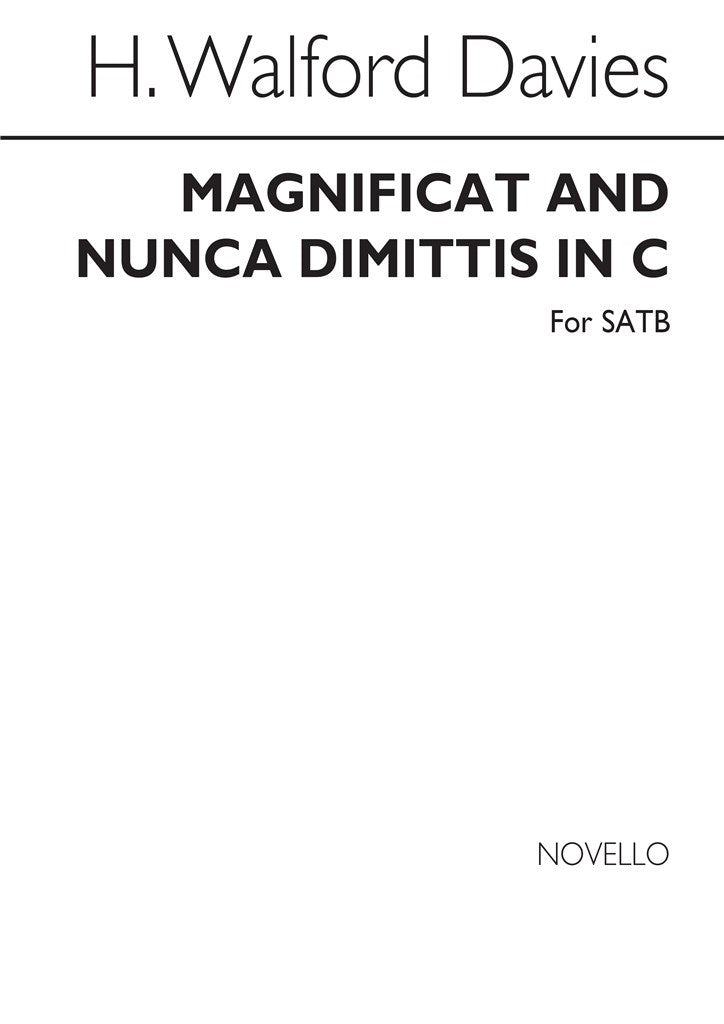 Magnificat And Nunc Dimittis In C for SATB Chorus