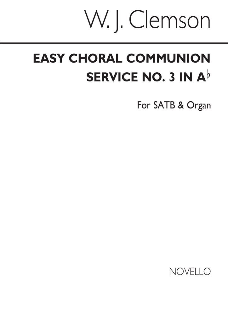 Easy Choral Communion Service (No.3 In Ab)