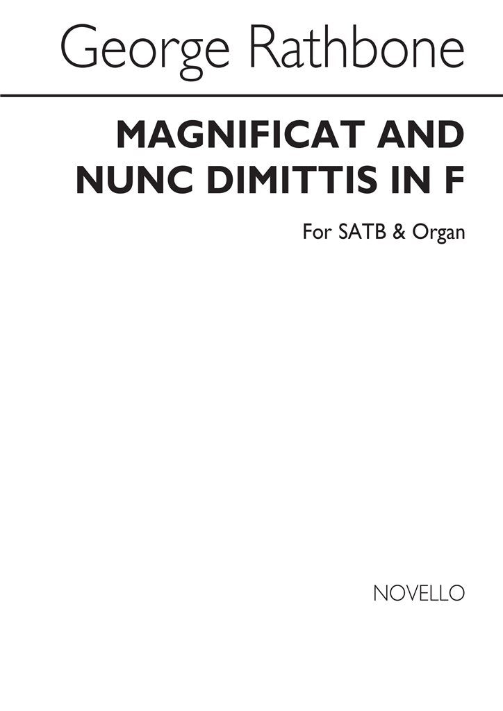 Magnificat And Nunc Dimittis In F