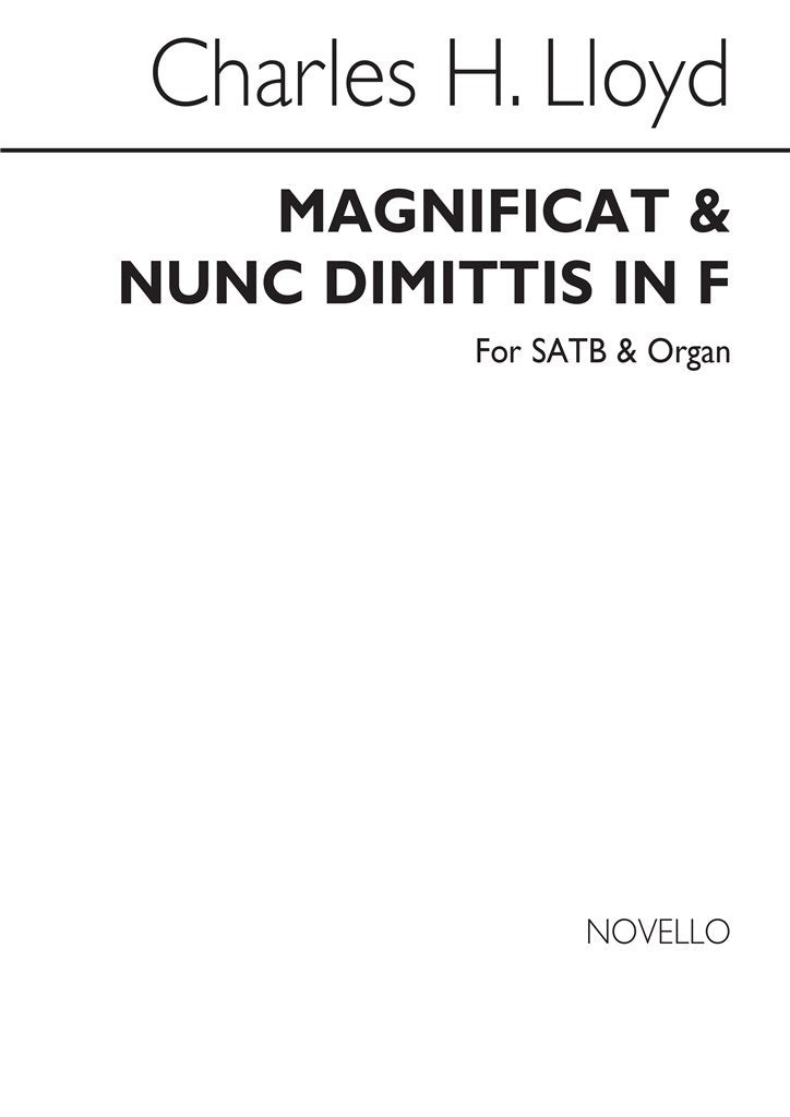 Magnificat and Nunc Dimittis In F (SATB and Organ)