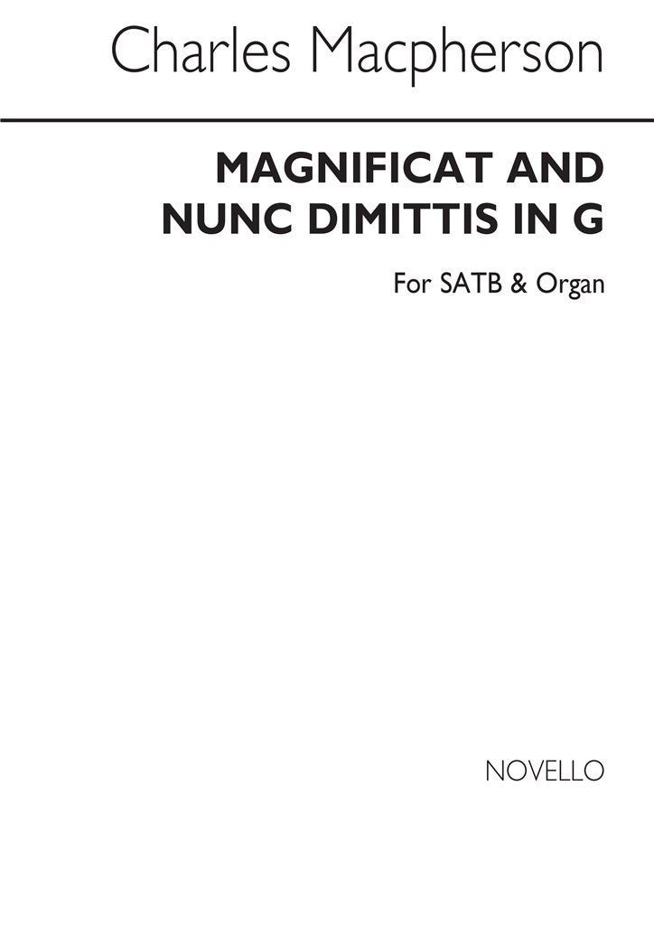Magnificat and Nunc Dimittis In G (SATB and Organ)