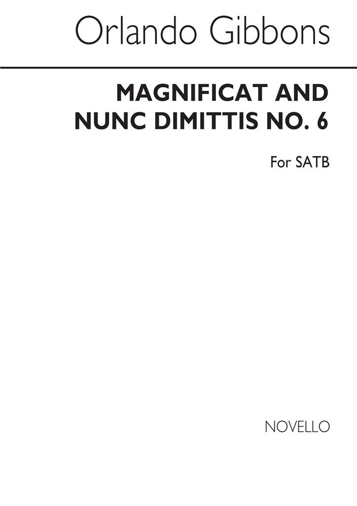 Magnificat and Nunc Dimitis No. 6