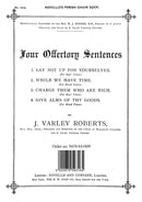 Four Offertory Sentences
