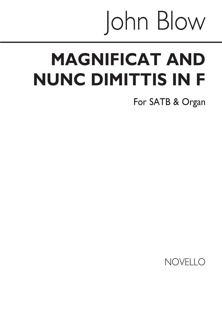 Magnificat and Nunc Dimittis In F