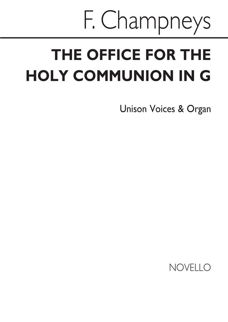 The Office For The Holy Communion In G