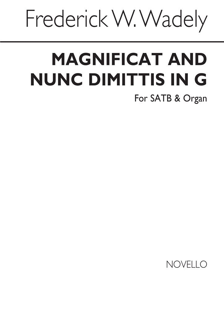 Magnificat and Nunc Dimittis In G