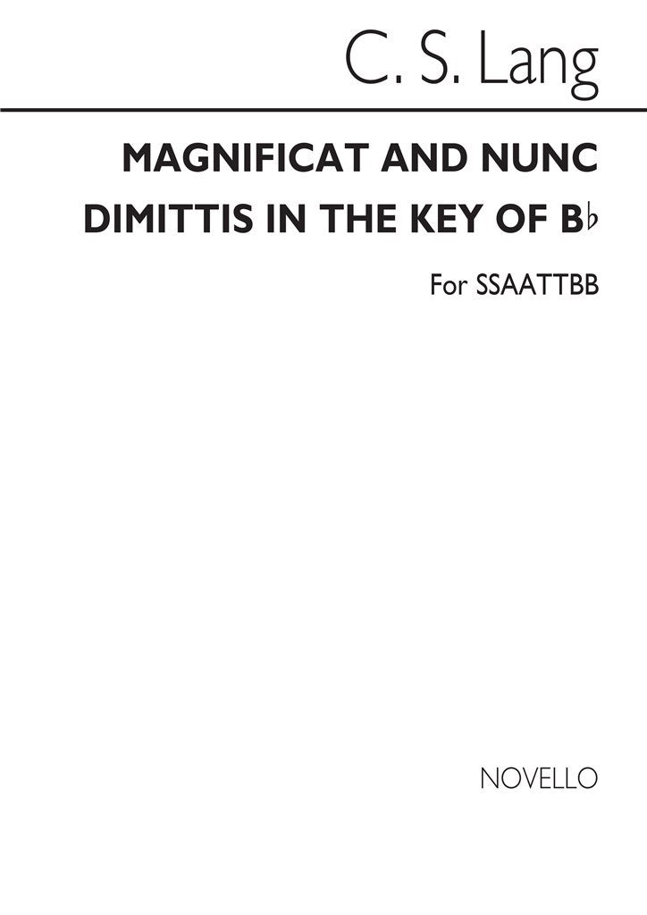 Magnificat and Nunc Dimittis for Double Choir