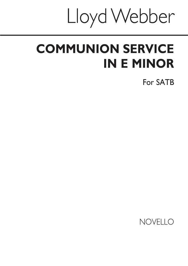 Lloyd Communion Service In E Minor Satb