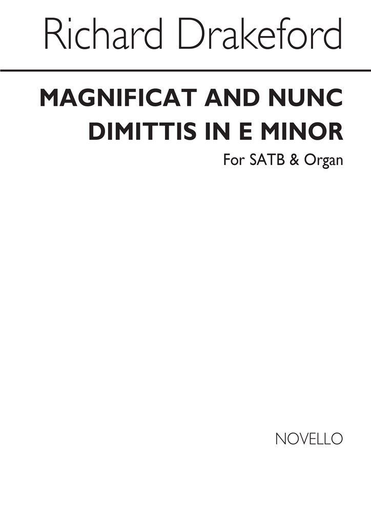 Magnificat and Nunc Dimittis In E Minor