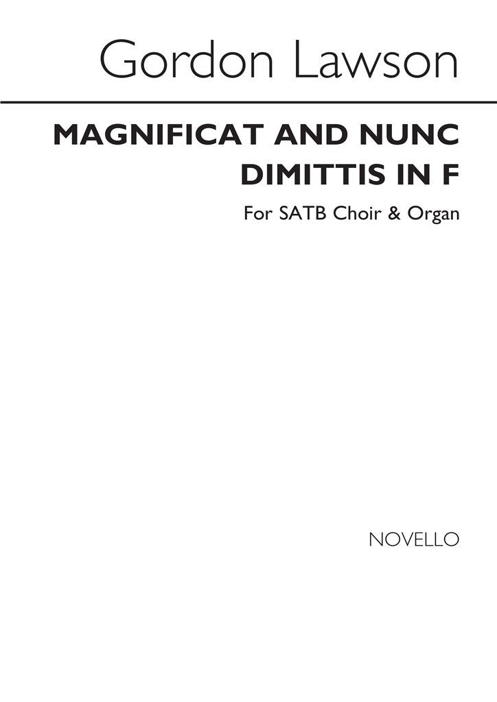 Magnificat And Nunc Dimittis In F