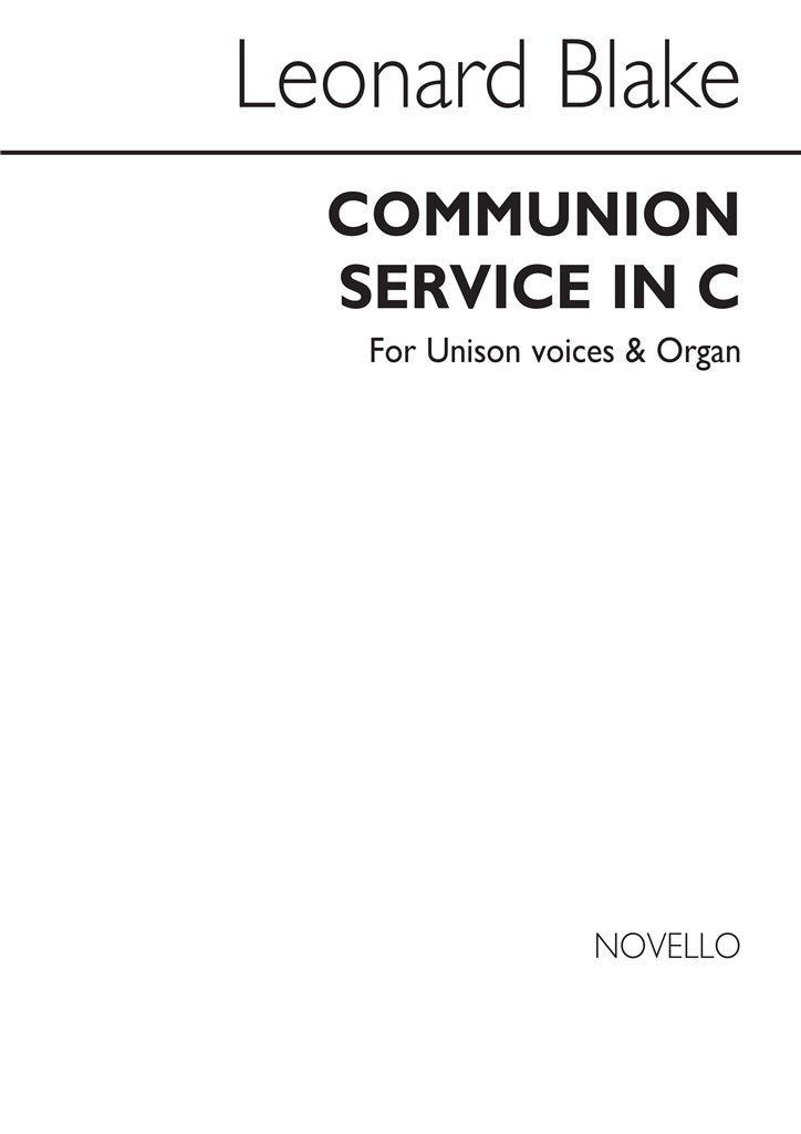 Communion Service In C Latin And English