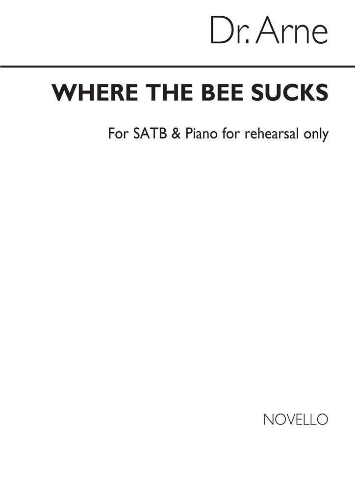 Dr Where The Bee Sucks (For Rehearsal Only)