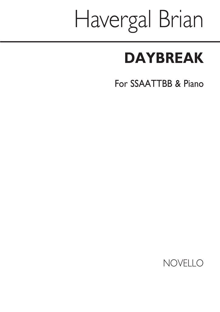 Daybreak Ssaattbb/Piano