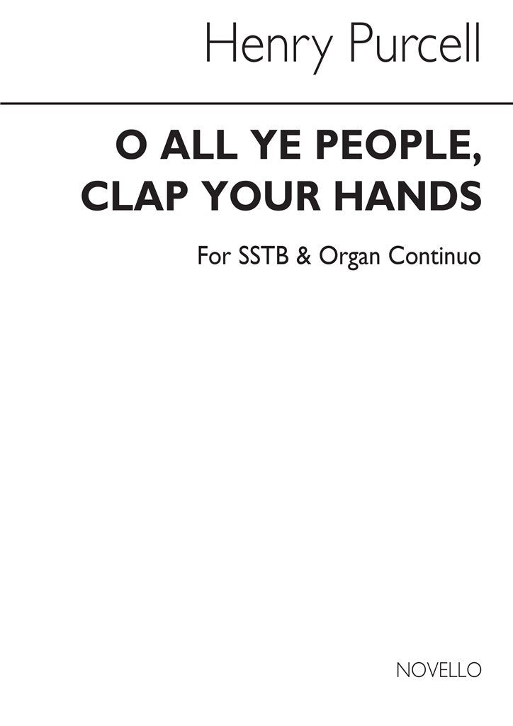 O All Ye People, Clap Your Hands (Vocal Score)