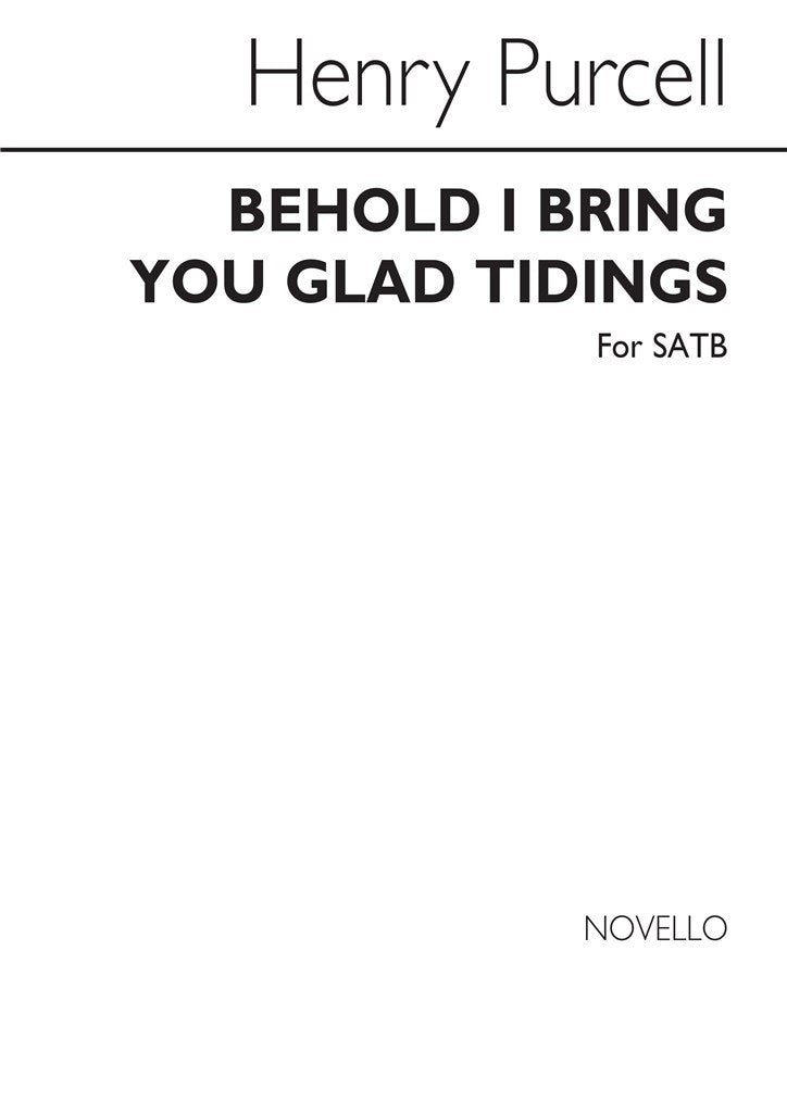 Behold I Bring You Glad Tidings (SATB)