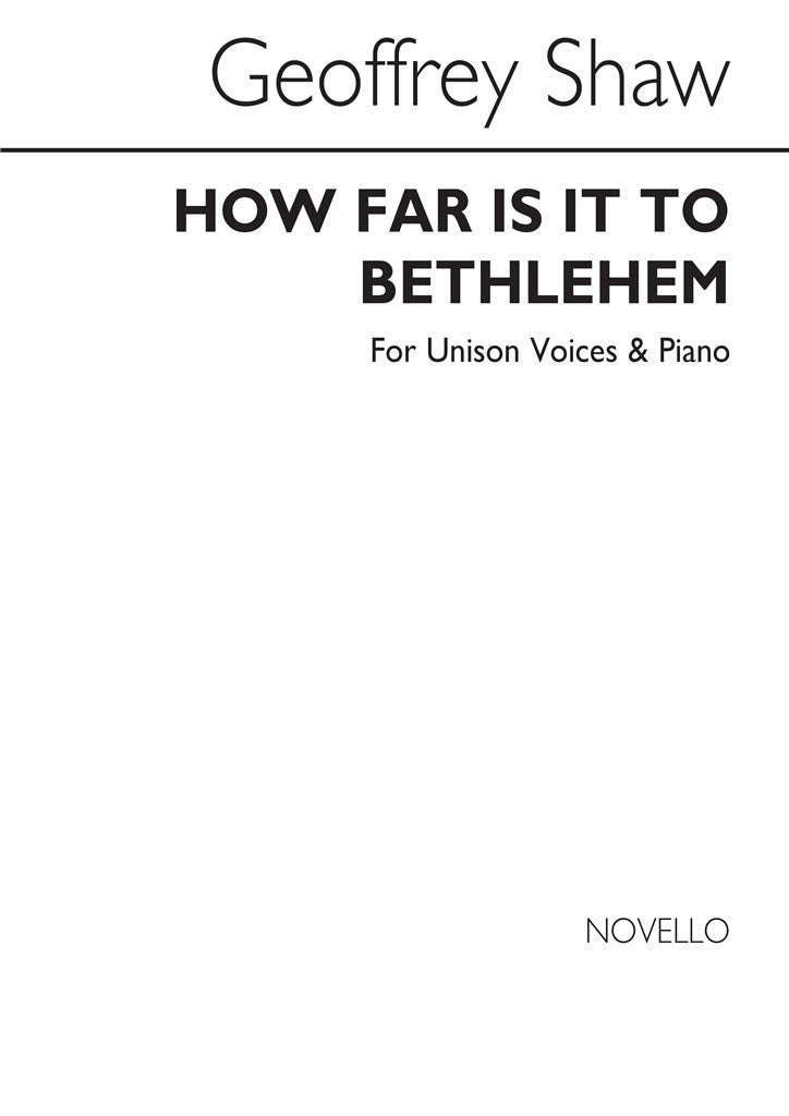 How Far Is It To Bethlehem (Vocal and Piano)