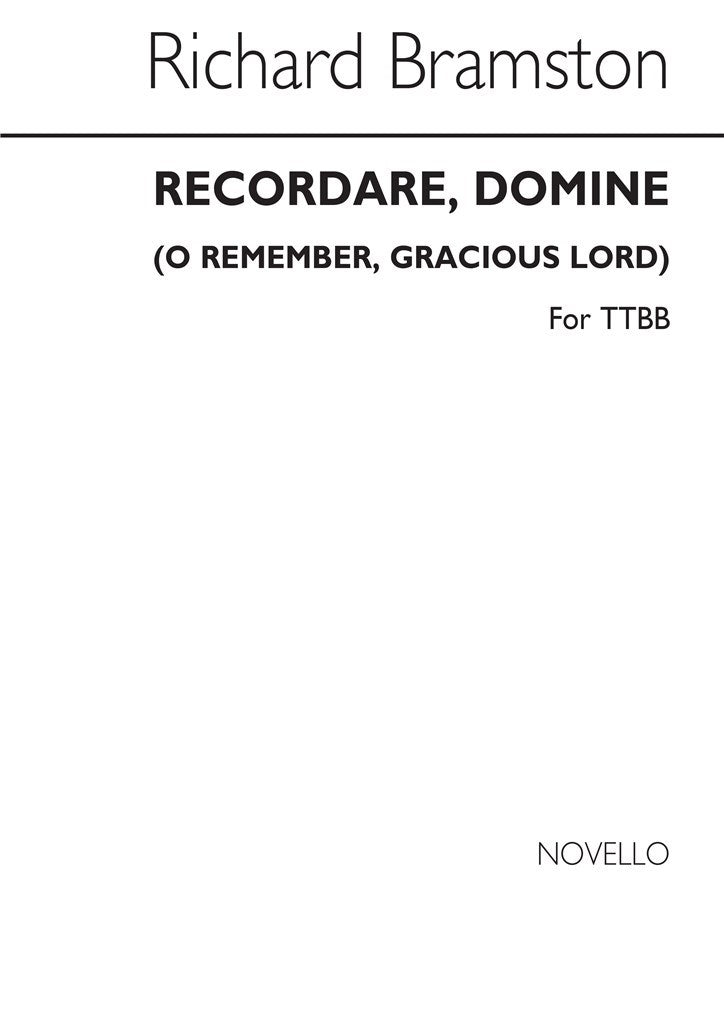 Domine (O Remember Gracious Lord) Ttbb
