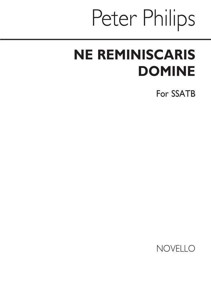 Ne Reminiscaris Domine Ssatb