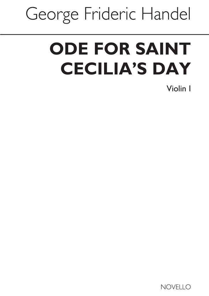 Ode For Saint Cecilia's Day (Violin 1 part)