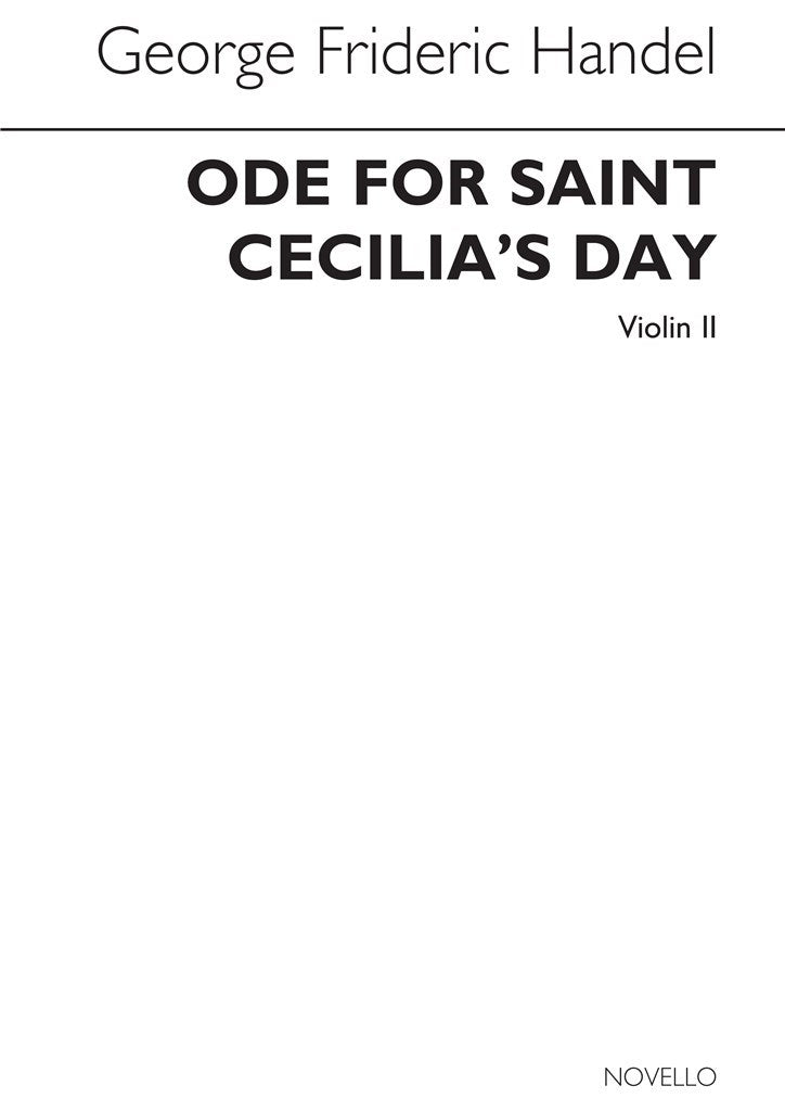 Ode For Saint Cecilia's Day (Violin 2 part)