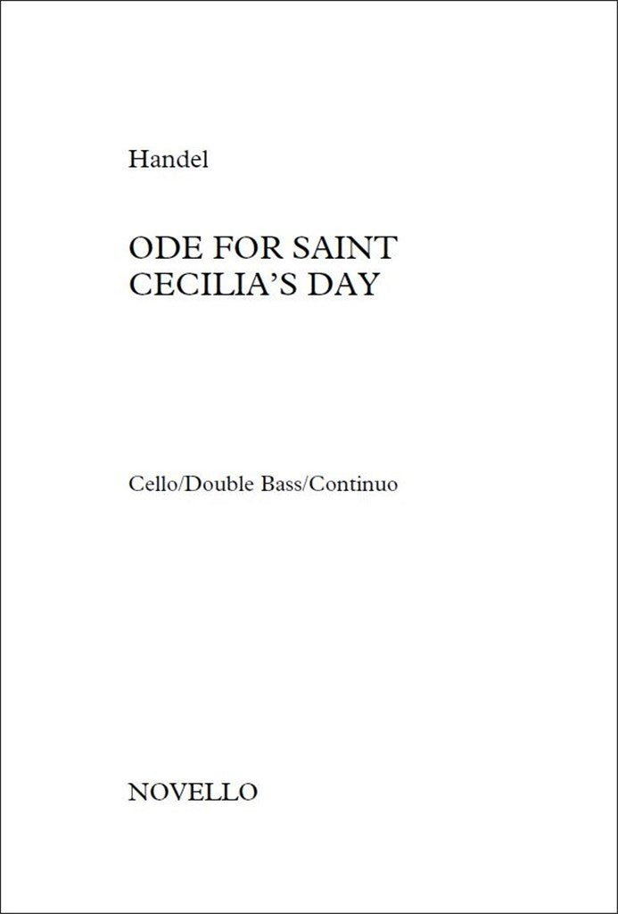 Ode For Saint Cecilia's Day (Cello and Double bass part)