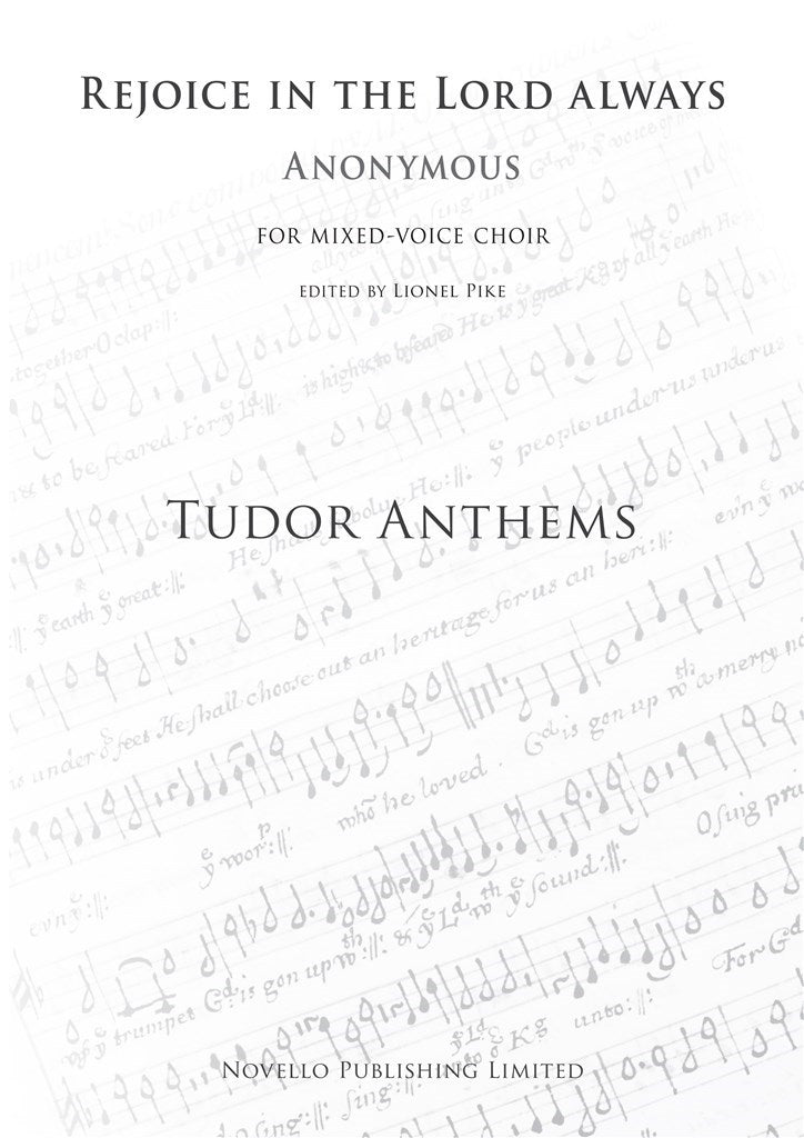 Rejoice In The Lord Always (Tudor Anthems)