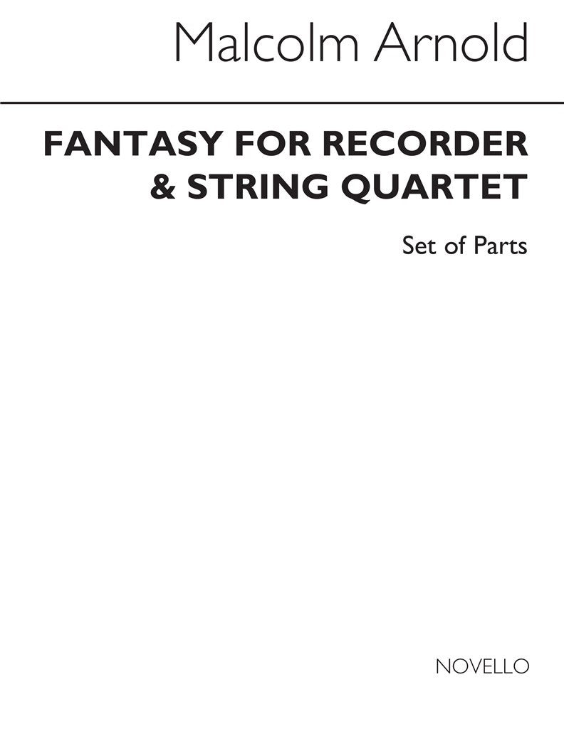 Fantasy For Recorder and String Quartet Op.140 (Set of Parts)