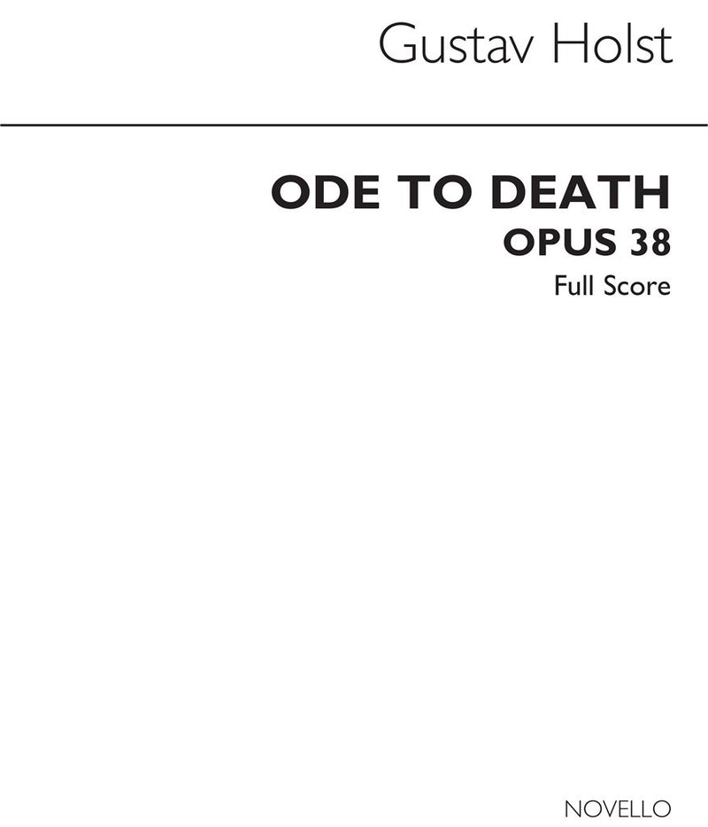 Ode To Death Op.38 (Study Score)