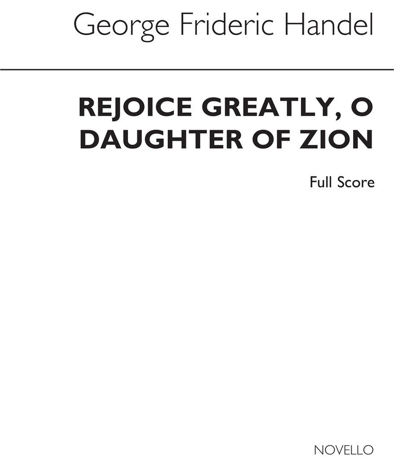 Rejoice Greatly, O Daughter of Zion (Soprano, Violin and Continuo)