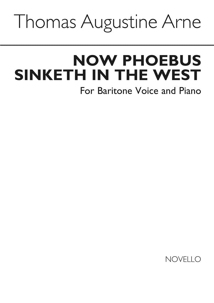 Now Phoebus Sinketh In The West In Eb