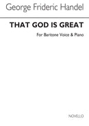 Handel That God Is Great Baritone and Piano