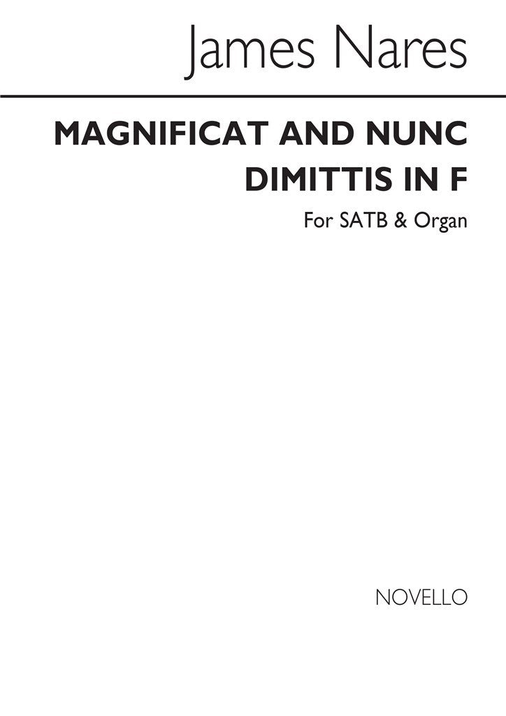 Magnificat and Nunc Dimittis In F