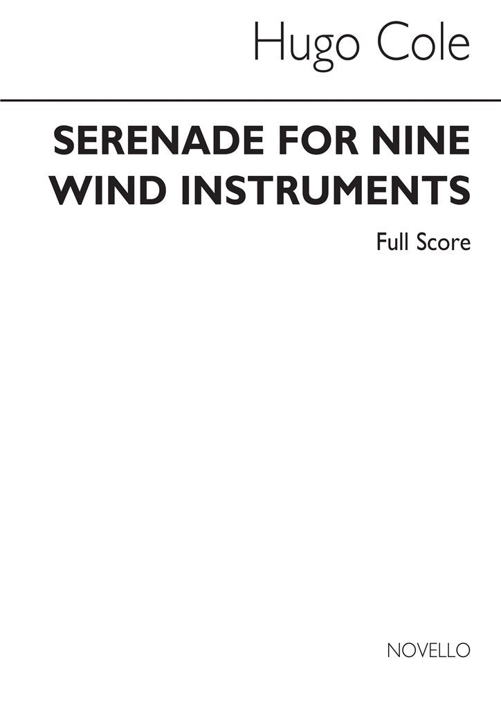 Serenade For Nine Wind Instruments (Full Score)