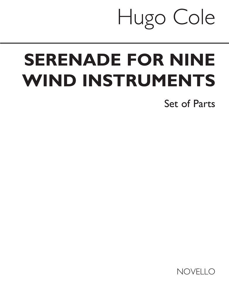 Serenade For Nine Wind Instruments (Set of Parts)