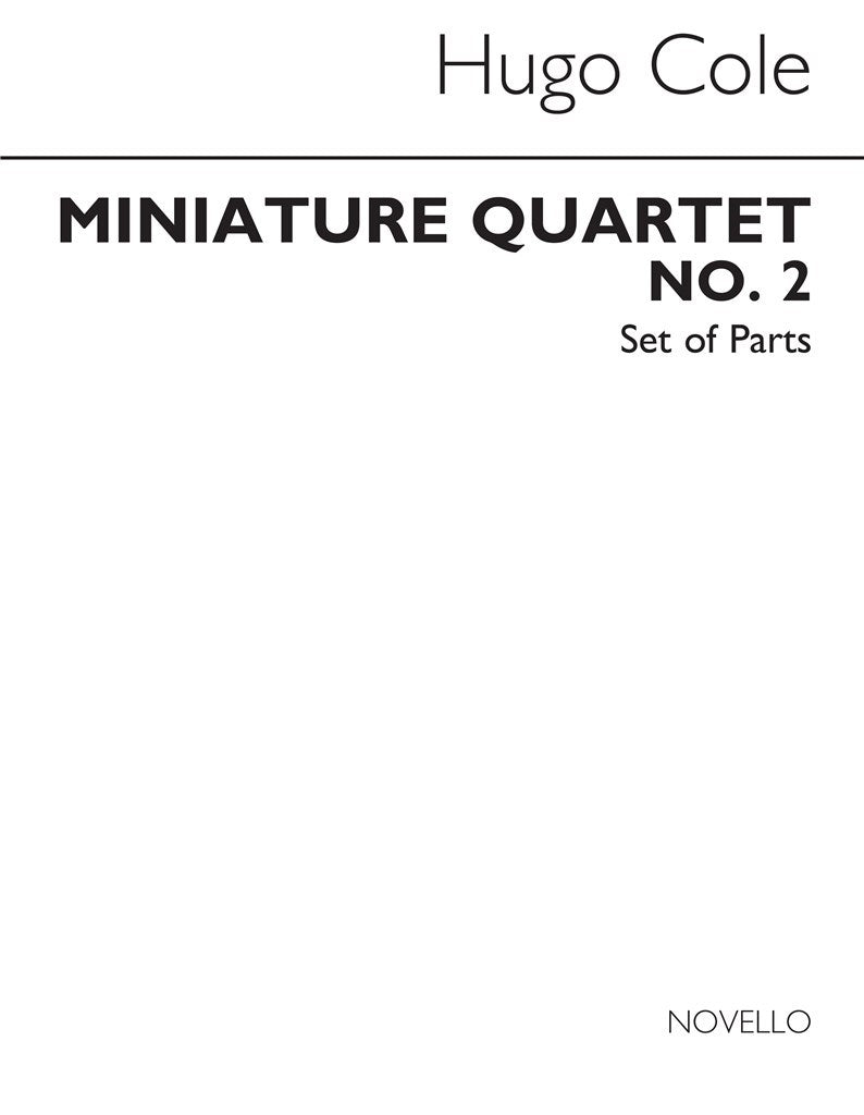 Miniature Quartet No.2 (Parts)