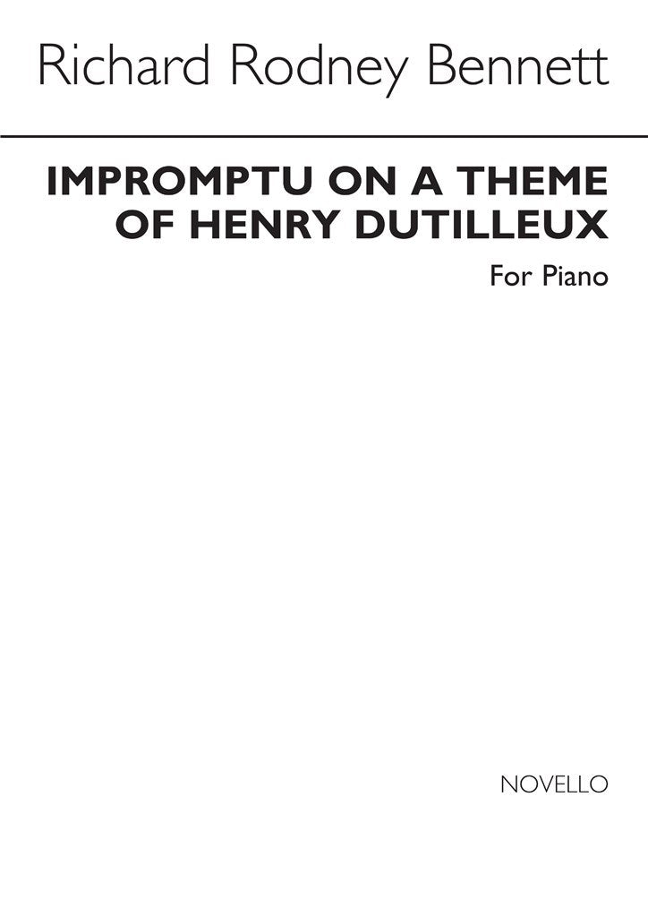 Impromptu On A Theme of Henry Dutilleux