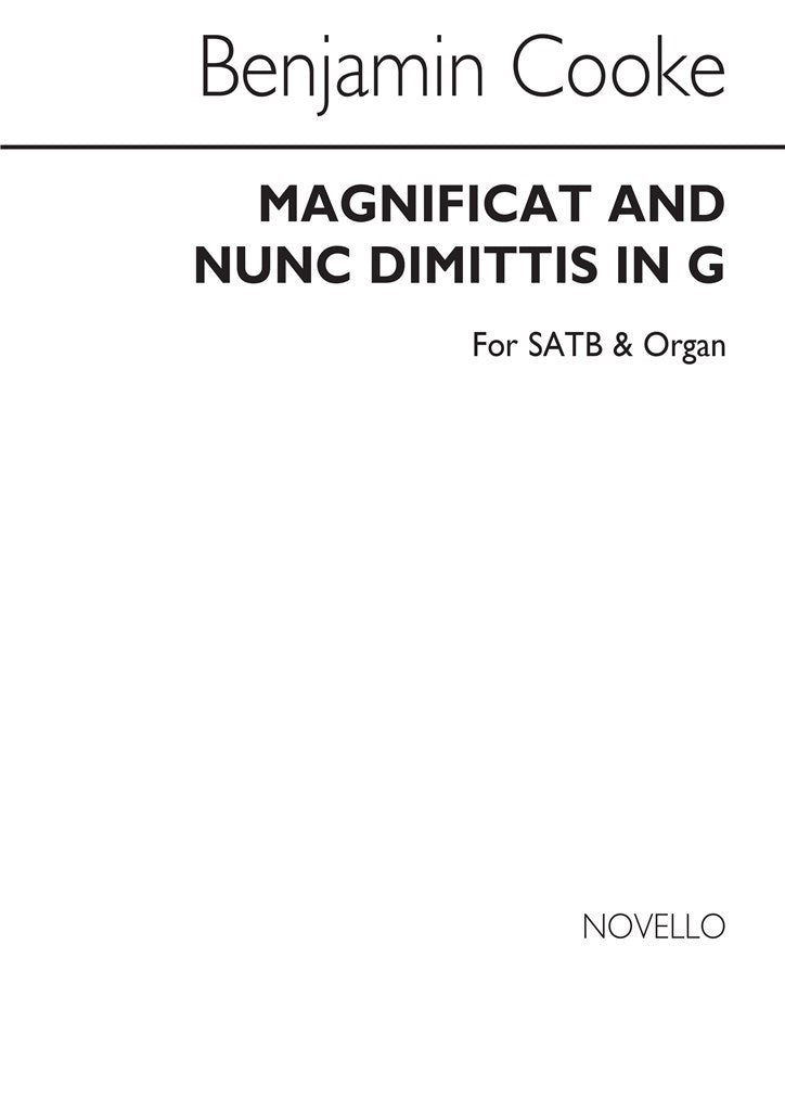 Magnificat And Nunc Dimittis In G