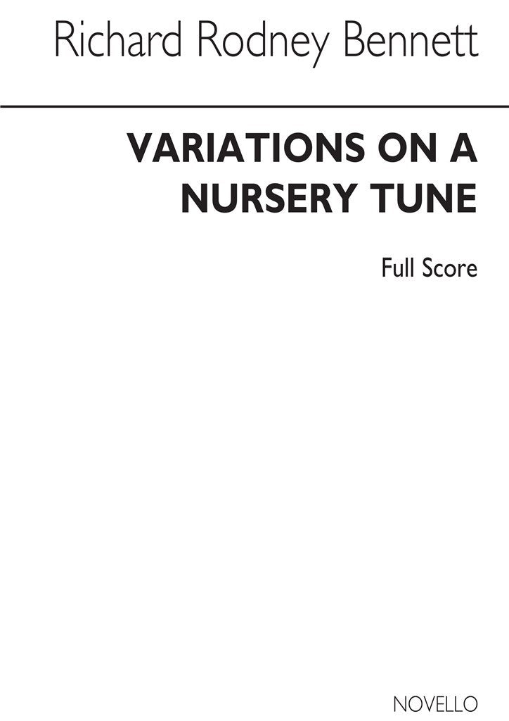 Variations On A Nursery Tune (Full Score)